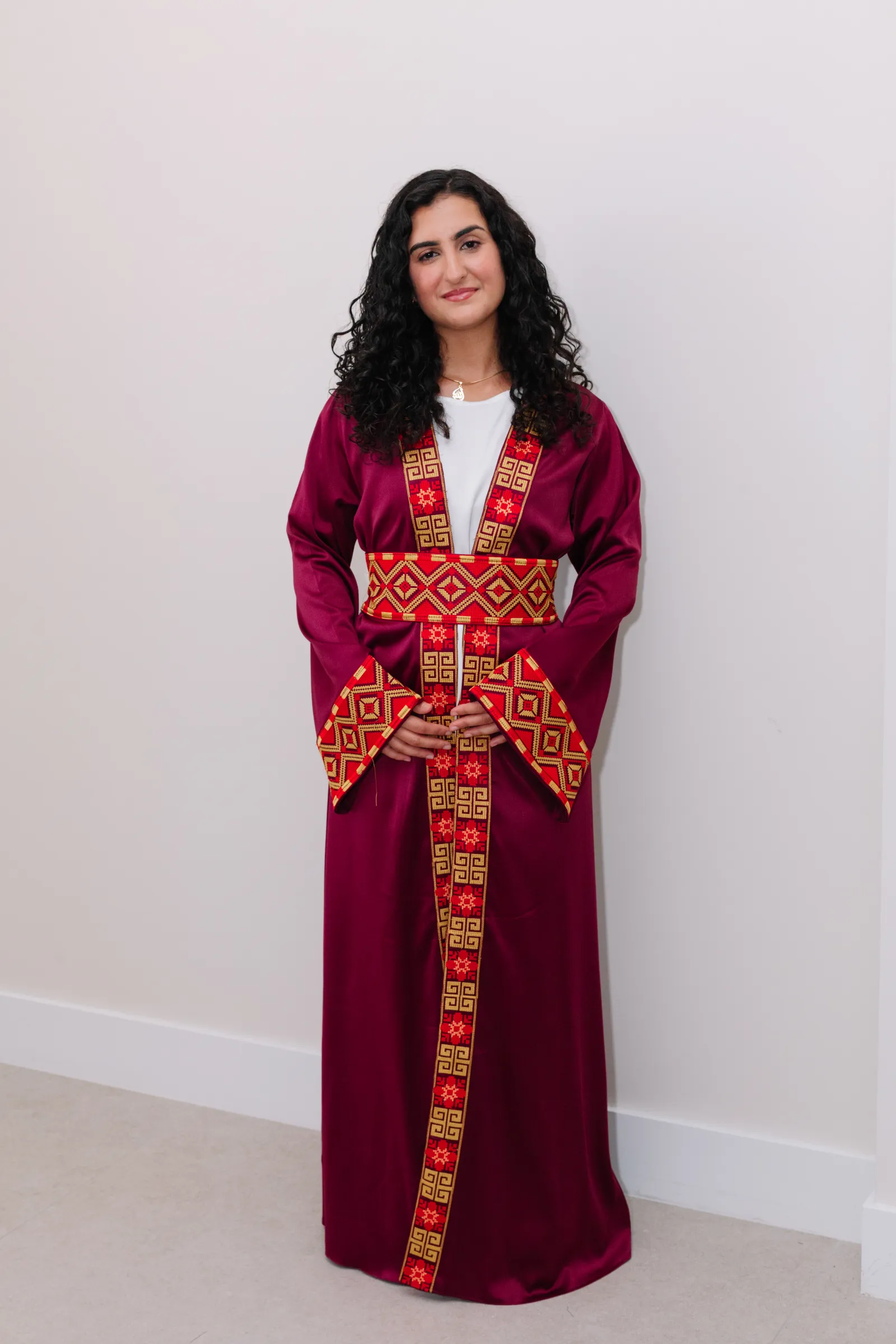 Burgundy Mosaic Abaya